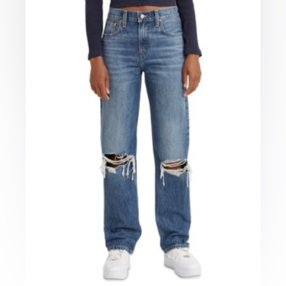 Levi’s ripped low pro straight jeans